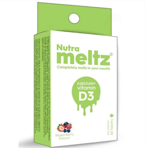 أقراص نيوترا ميلتز كالسيوم + فيتامين د3 بنكهة التوت المختلط 60 قرصًا
