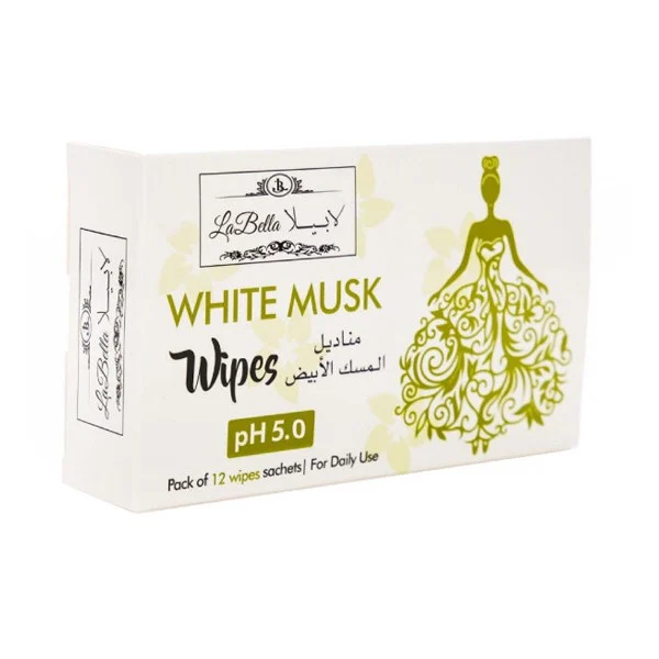 مناديل نسائيه المسك الابيض من لابيلا -  12 منديل