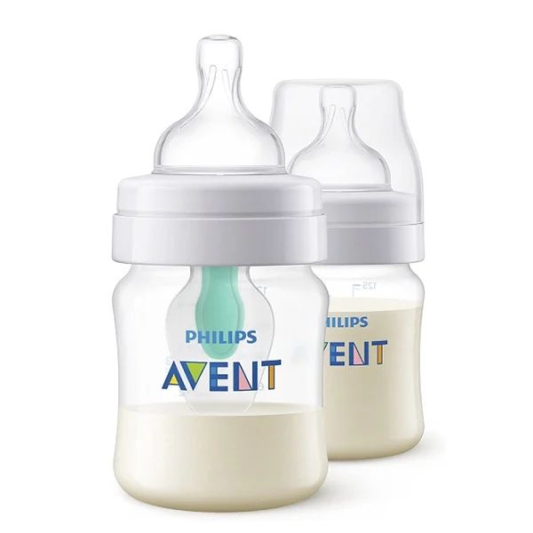 رضاعة مضادة للمغص مع فتحة للأطفال قطعتان من فيليبس افنت