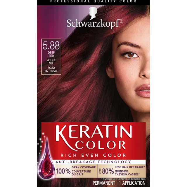 صبغة شعر دائمة بالكيراتين من شوارزكوف * 5.88 ديب ريد 