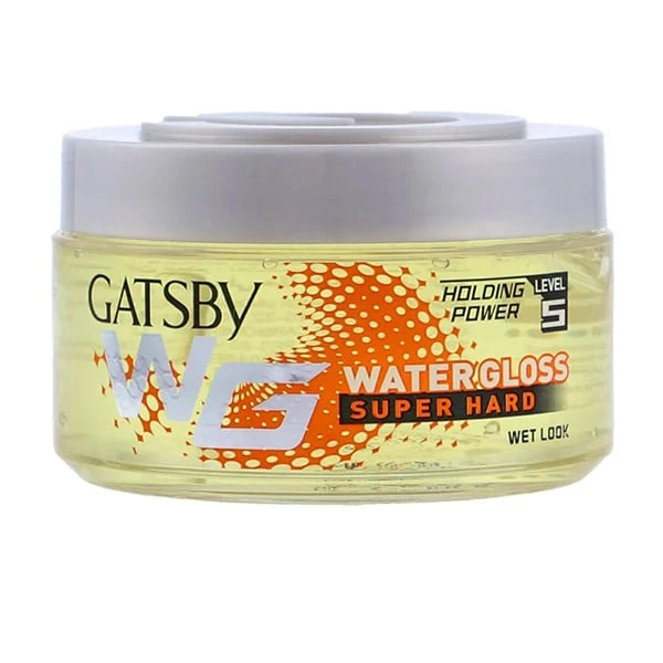 جل شعر واتر قلوس من جاتسبي هارد اصفر - 150 جرام
