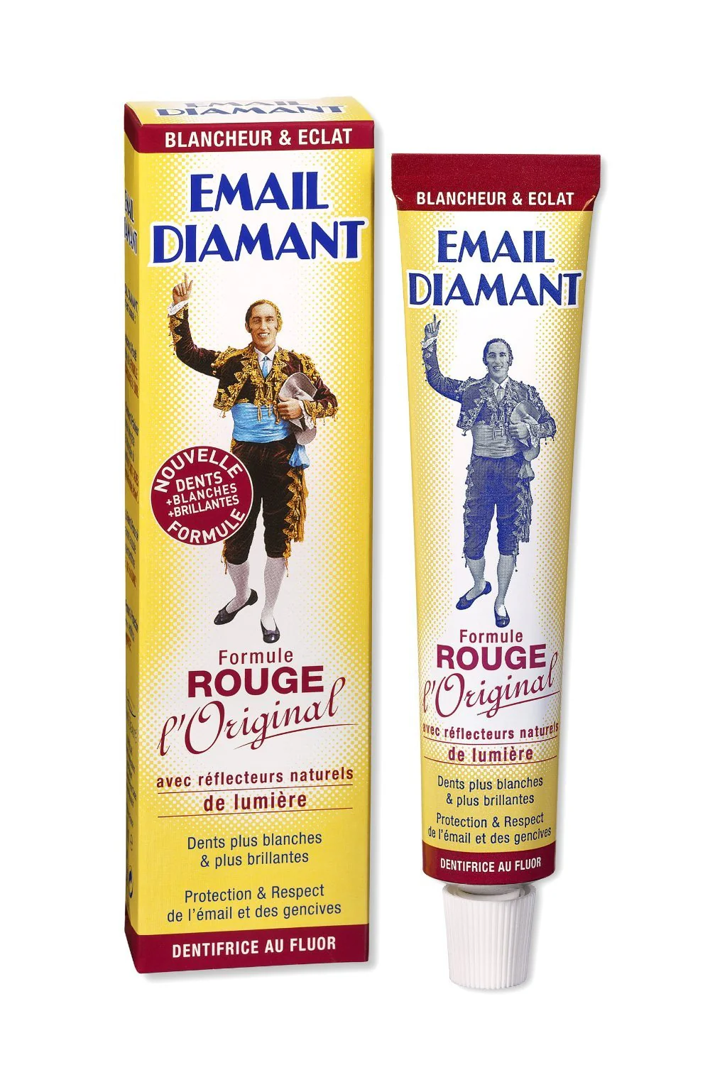 تركيبة ديامانت ريد من إيميل تمنح أسنانك المزيد من اللمعان.