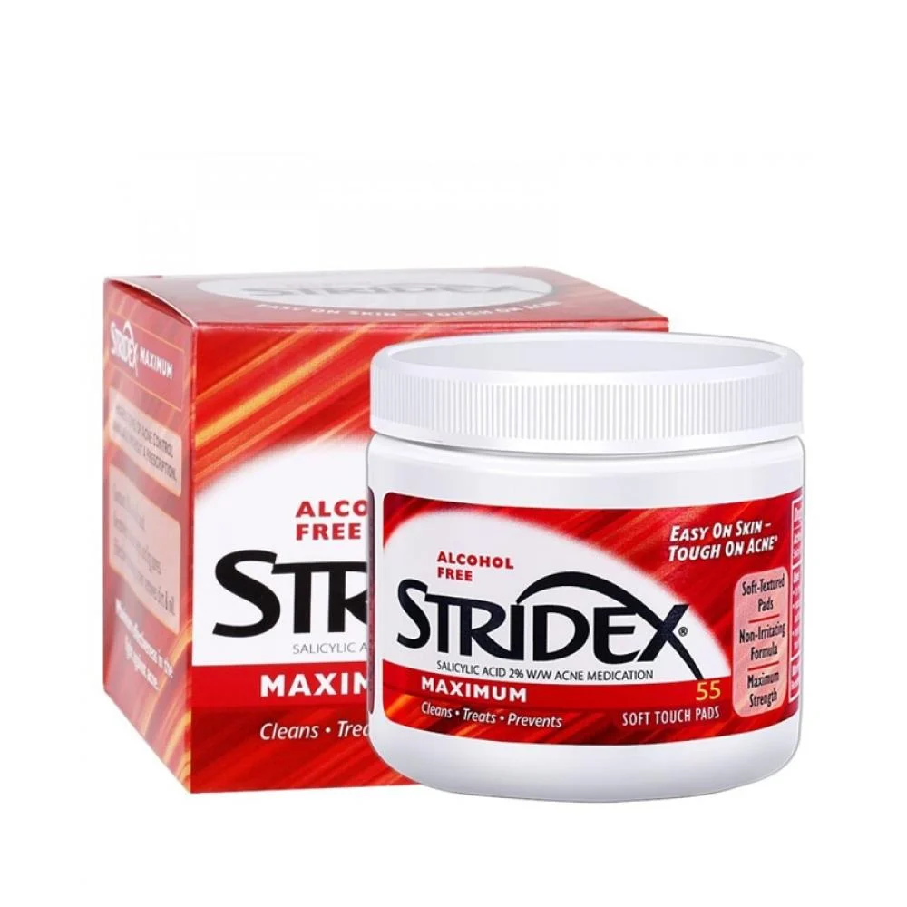 مسحات قطنية ستريدكس مكافحة لحب الشباب 55 قطعة