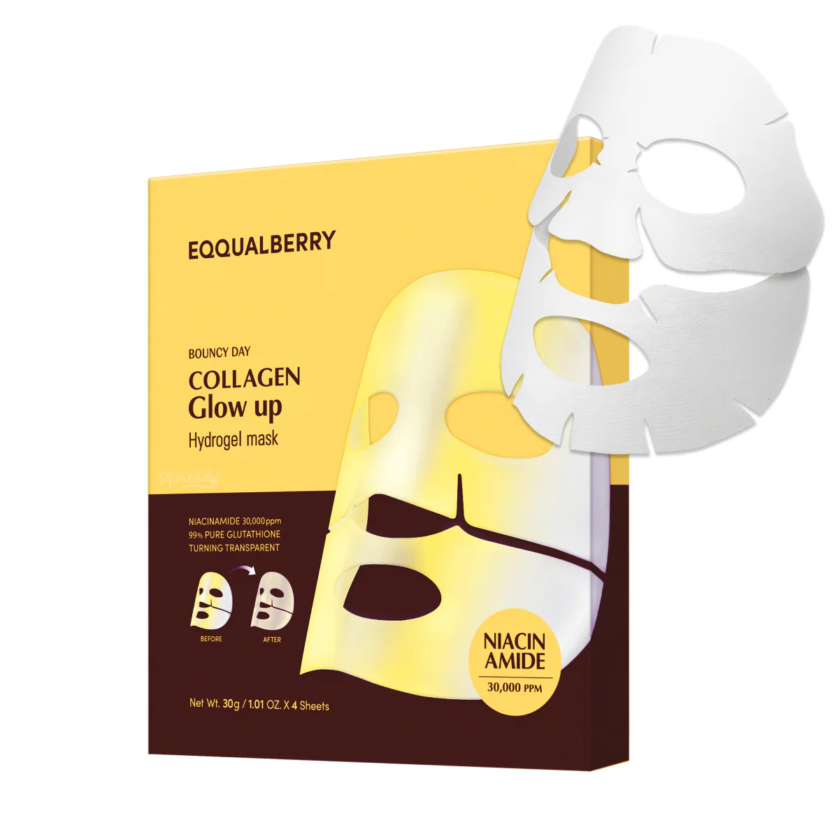 قناع هيدروجيل الكولاجين المتوهج 4 قطع