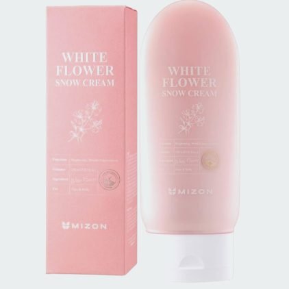 ميزون كريم بياض الثلج بخلاصة الزهور البيضاء لتفتيح البشرة